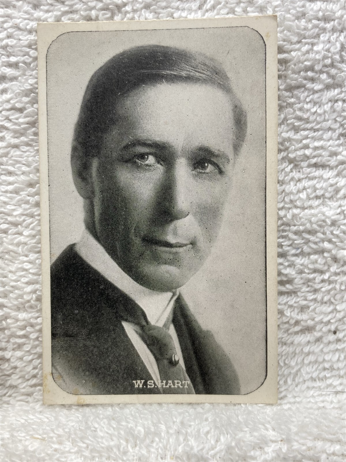1920s William S Hart Movie Actor Headshot Portrait Card Unknown Publisher Vtg