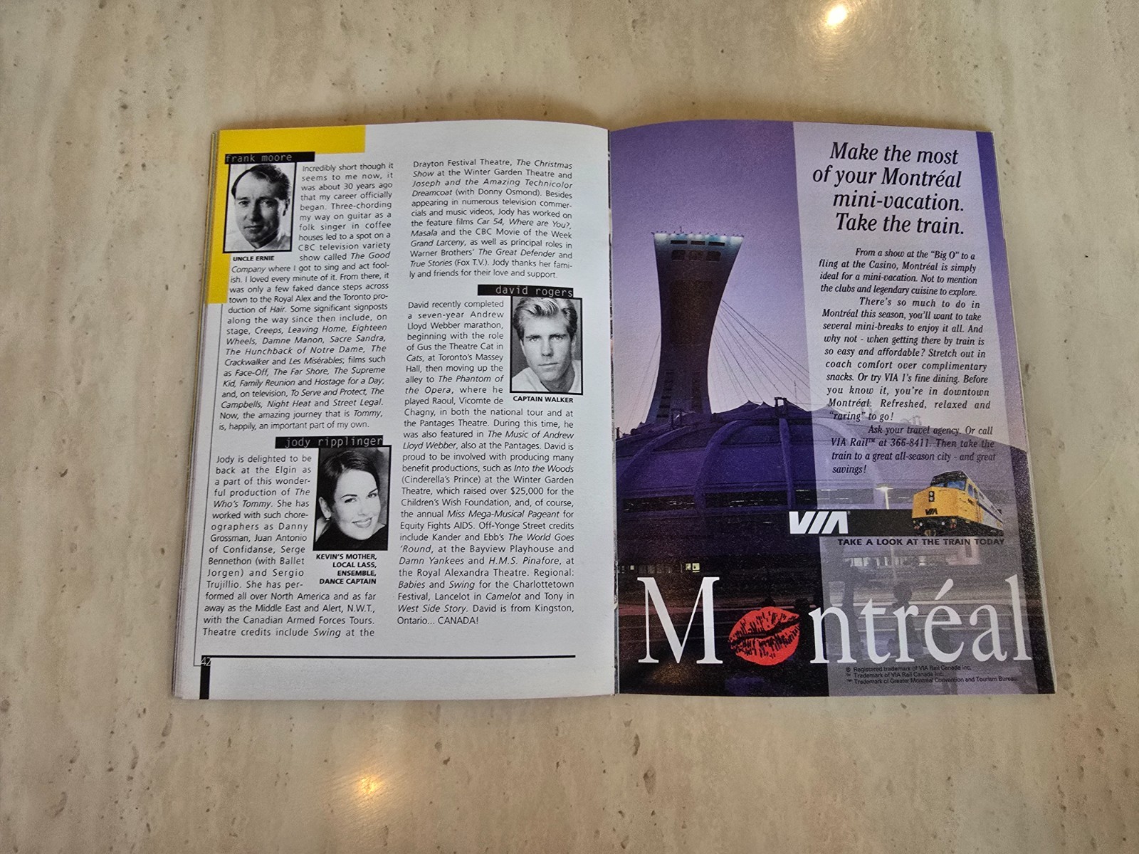 1995 The Who’s Tommy Musical Curtain Call Programme Spring 95 Edition Tyley Ross