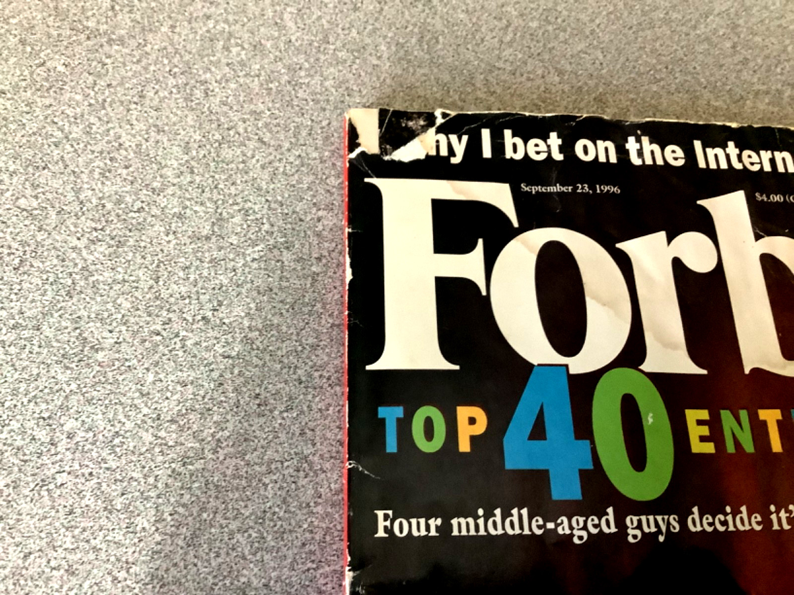 Vintage Forbes September 23, 1996 Magazine -Top 40 Entertainers Kiss on Cover