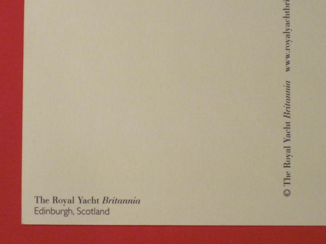 The Royal Yacht Britannia Post Card – Printed in England – Excellent