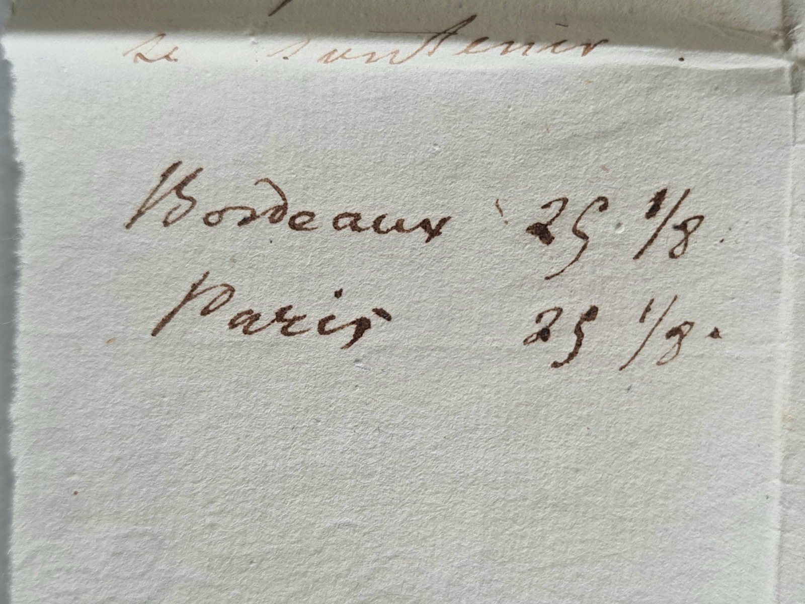 Old Letter Mail Hamburg Bordeaux 15 June 1819 Restoration Era.