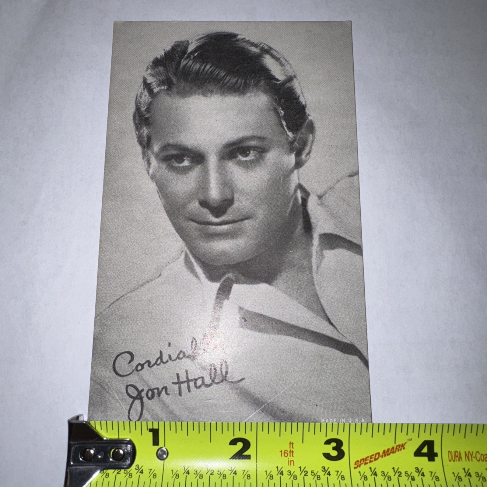 Jon Hall B/W Studio PHOTO 3.25″ x 5.25″ Vintage Hollywood Actor