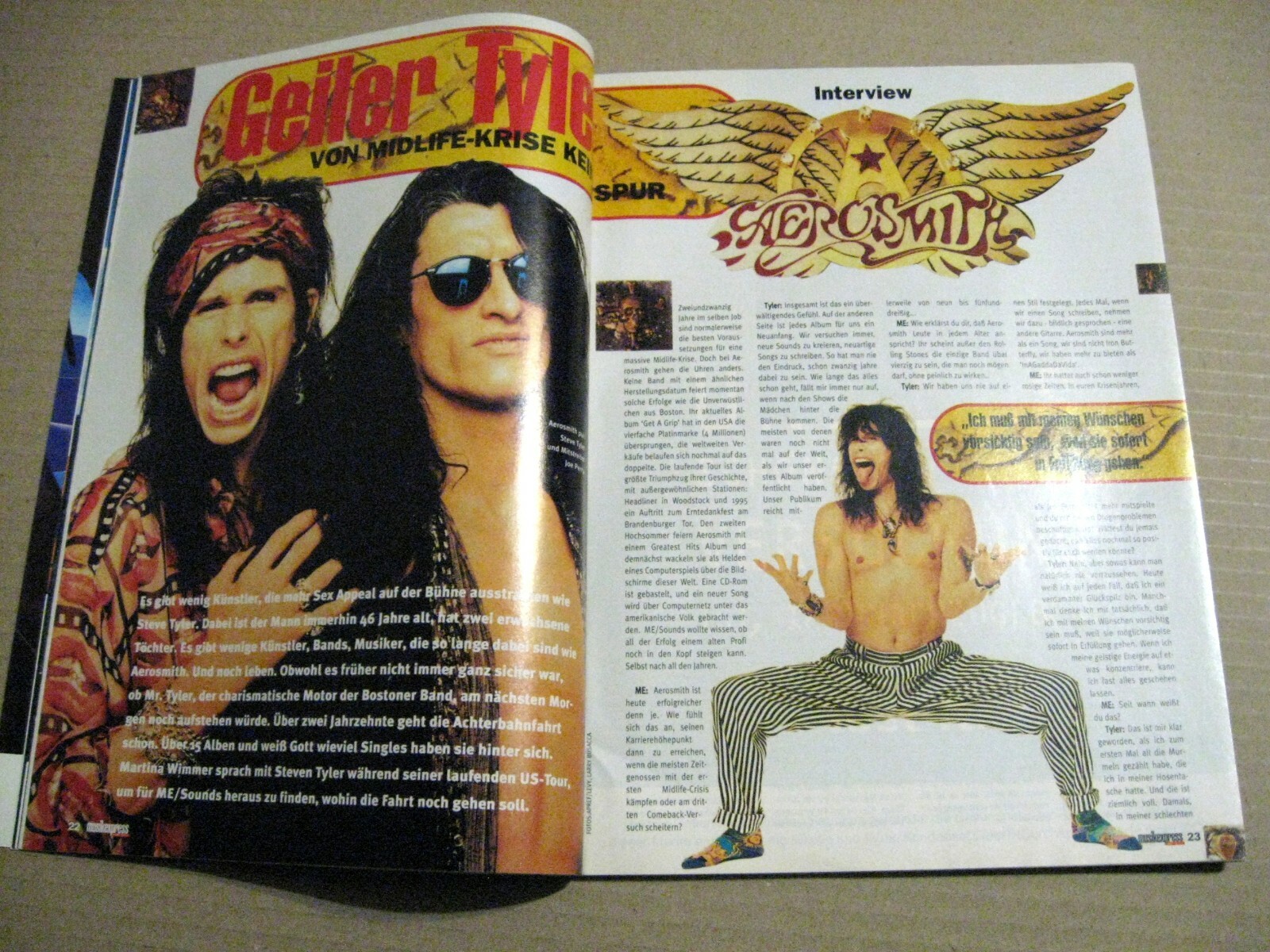 Musik Express 1994 Germany magazine Aerosmith Eagles Pearl Jam