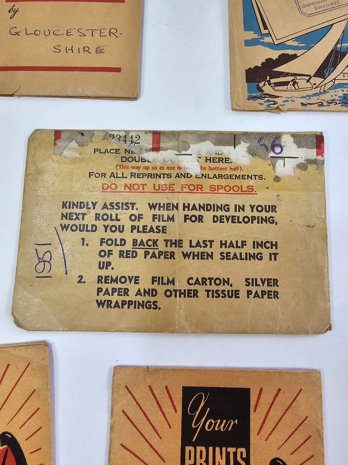 Vintage Kodak Velox Photographic Wallets Envelope Film Print Emphemera 1950s