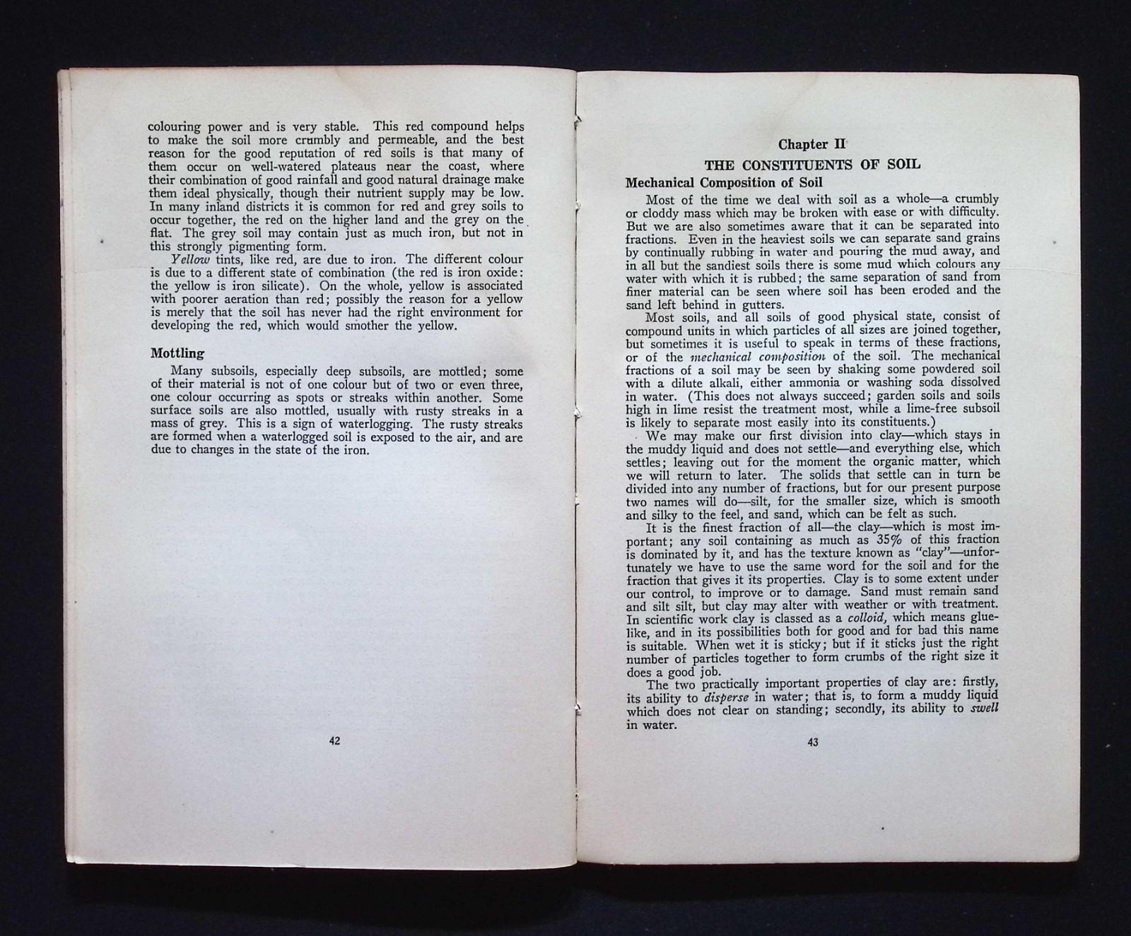 Climate & Soils in Relation to Agriculture : Ministry of Post-War Recon. 1949 PB