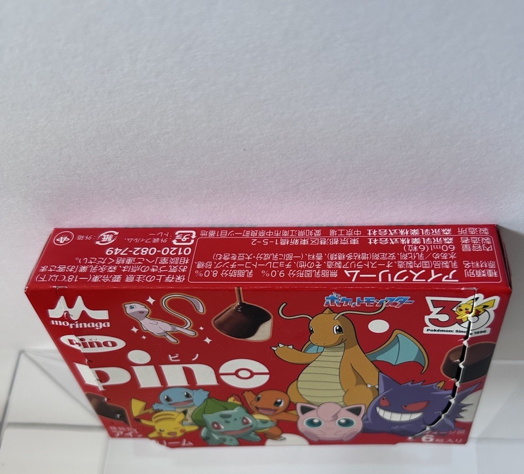 POKEMON Pino Ice cream empty Box 30th Anniversary Japan Limited Pikachu Mew