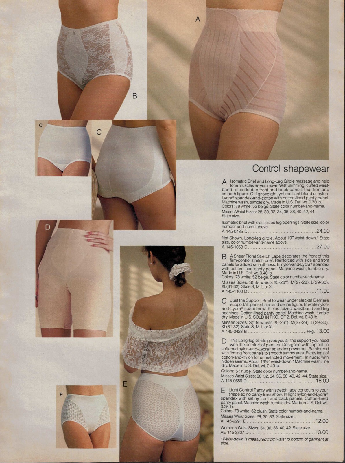 EARLY-1990S JCPENNEY CATALOG LINGERIE & FASHION CLIPPING PAPER ADS PRINTS