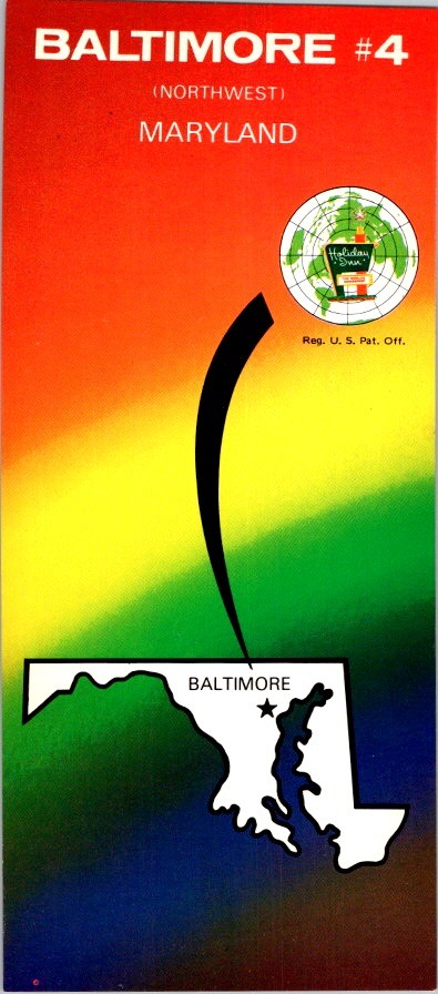 1960s Holiday Inn Baltimore Northwest Rack Card Pikesville MD Beltway Americana