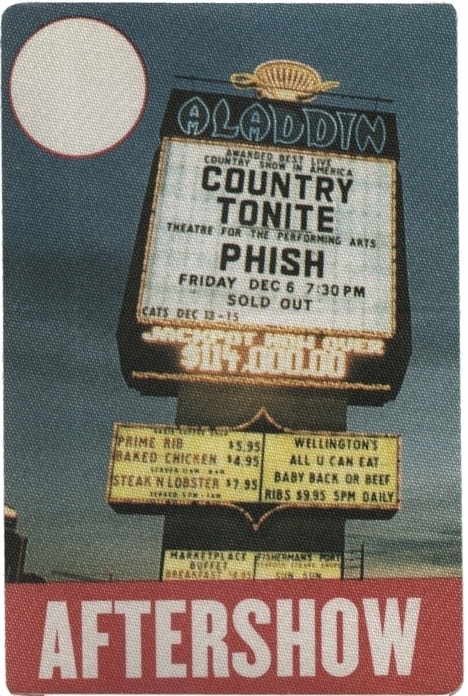 Phish 1999 The Siket Disc concert tour Aladdin Las Vegas Backstage Pass