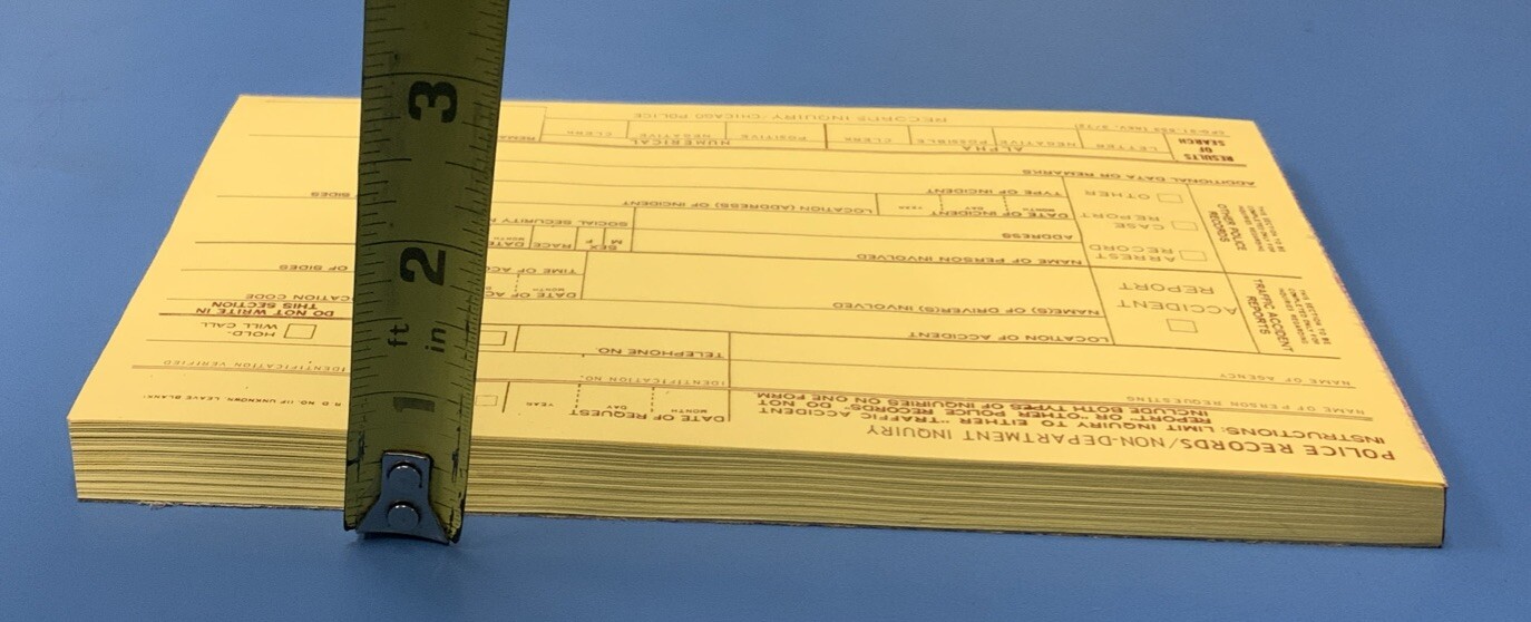 2 Vintage Chicago Police Records / Non Department Inquiry Pads