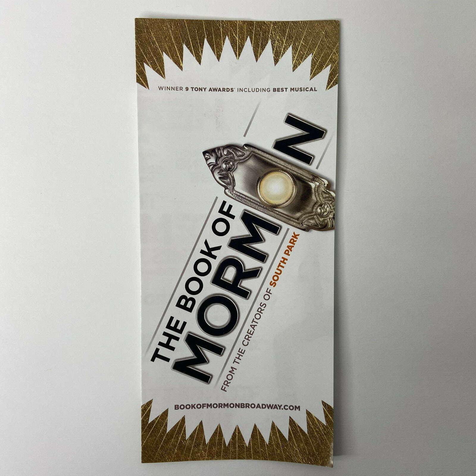 Book of Mormon PROMO AD FLYER HANDBILL NEW YORK CITY NYC BROADWAY 2022