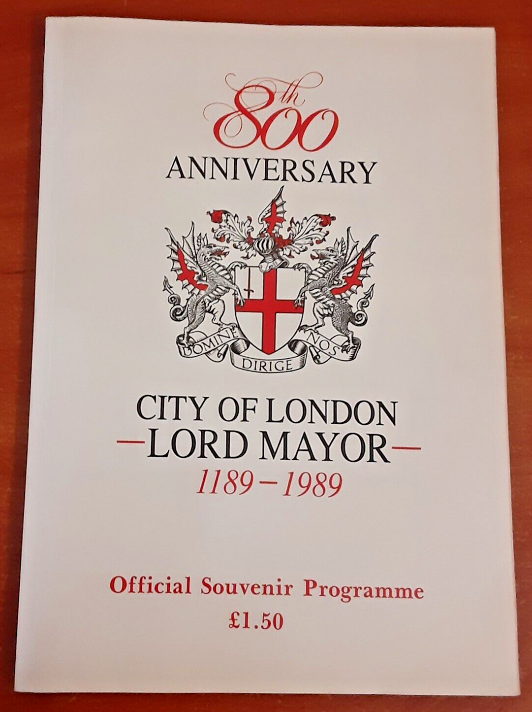 Vtg 1989 City of London Program 800th Anniversary of Lord Mayor’s Show Official