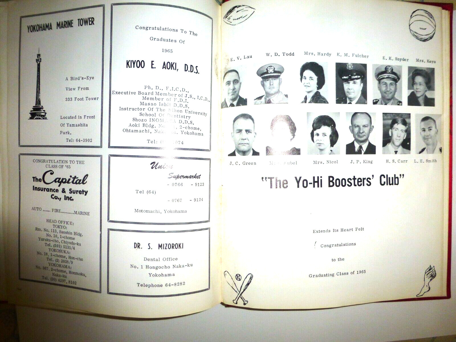 YEARBOOK YOKOHOMA JAPAN NILE KINNICK HIGH SCHOOL THE KRIMSON 1965