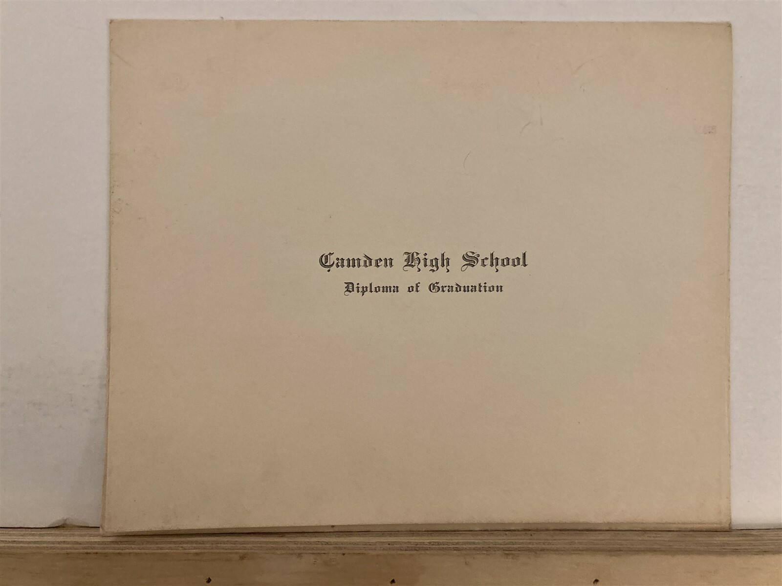1951 Camden High School Diploma New Jersey NJ Vtg