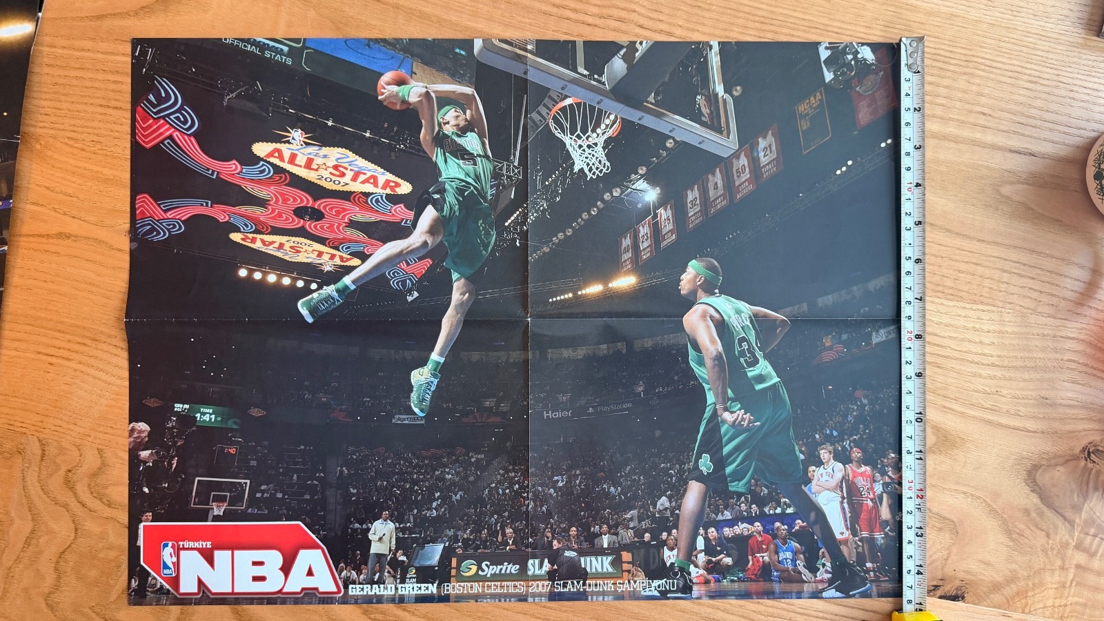 Gerald Green Celtics 2007 Slam Dunk Champion Turkish NBA Poster Rare