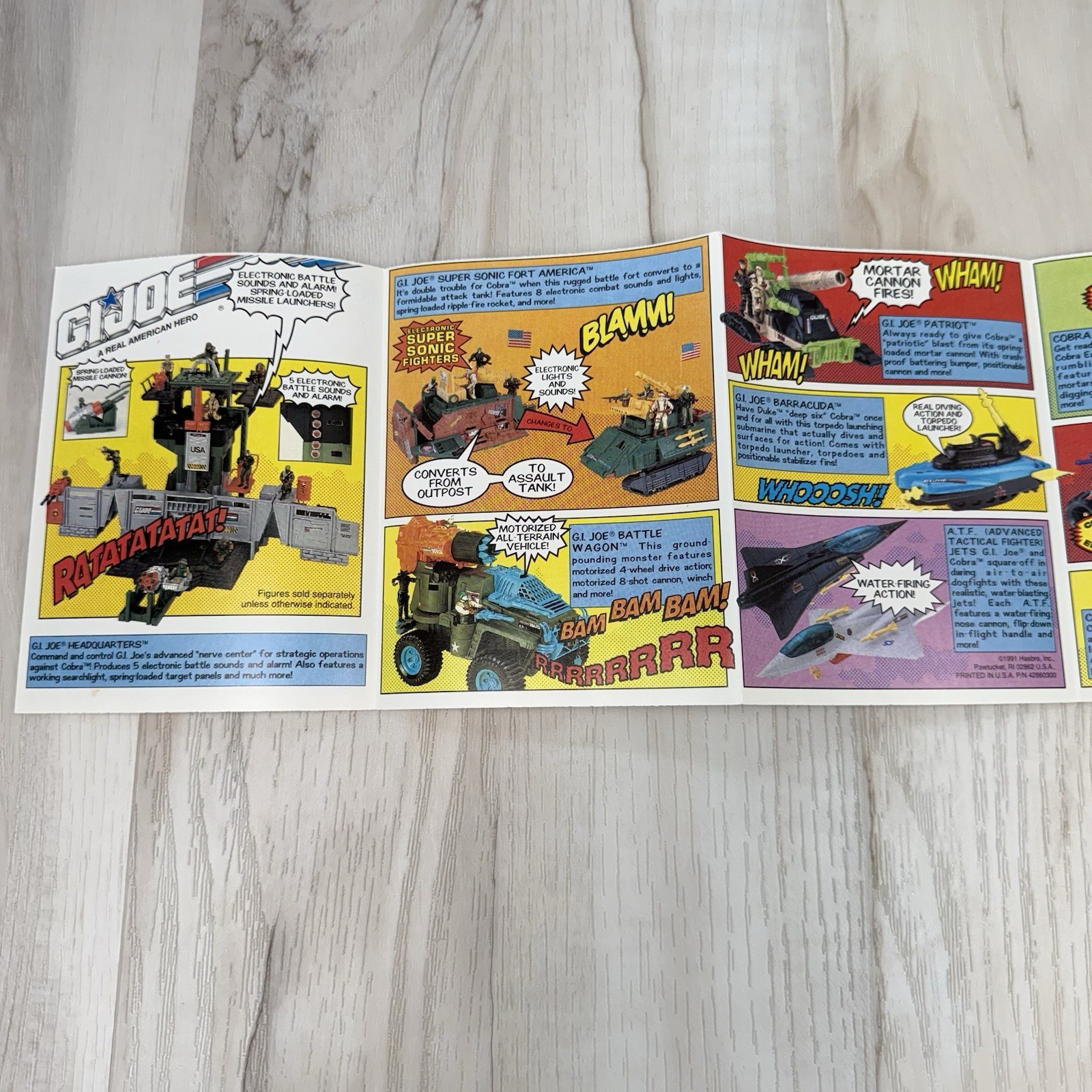 VTG 1991 HASBRO G.I. Joe Leaflet BROCHURE Catalog SPECIAL FORCES 5.75″x4.5″ EUC