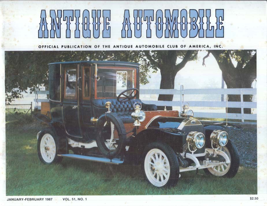 ANTIQUE AUTOMOBILE 1-2 1987: Gov Pinchot Studebaker; AACA Meet reports &c