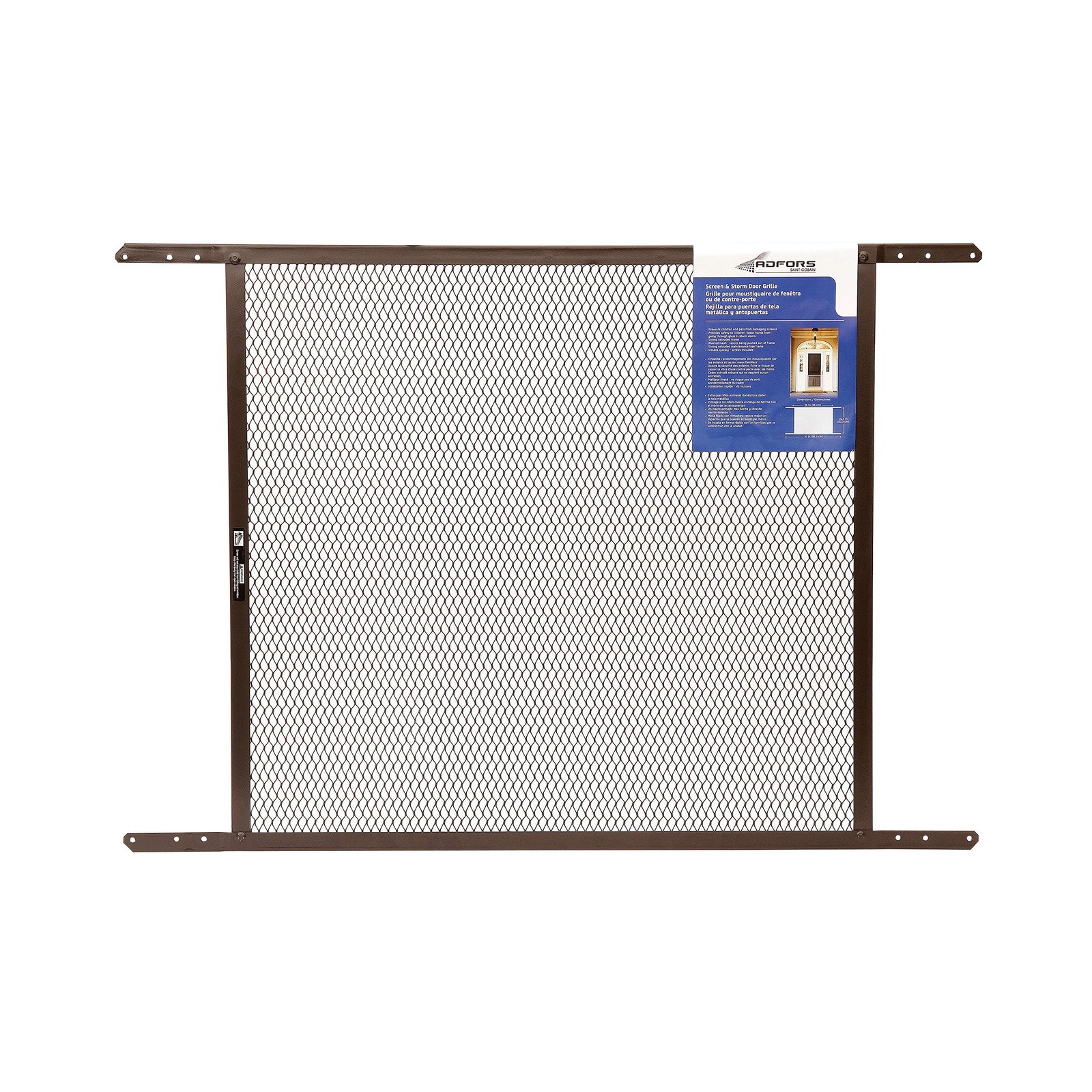 Saint-Gobain ADFORS Brown Screen & Storm Door Grille, 24 Inches x 34 Inches -…