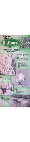 Rock of Ages Brochure Barre VT 1960s Granite Quarry Craftsman Center Stone