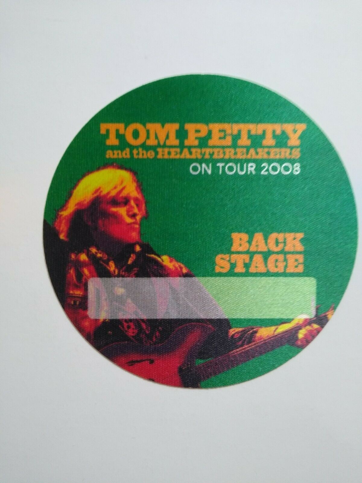 Tom Petty And The Heartbreakers Backstage Pass Original Rock Music 2008 Green