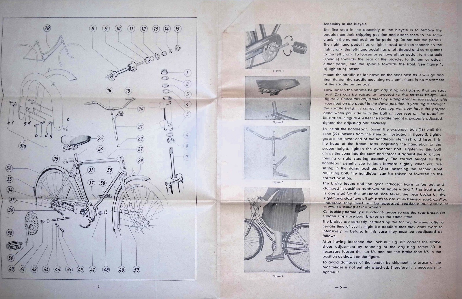 J.C. Higgins Sears Bicycle Parts List Manual c1960s Exploded View Sears Roebuck