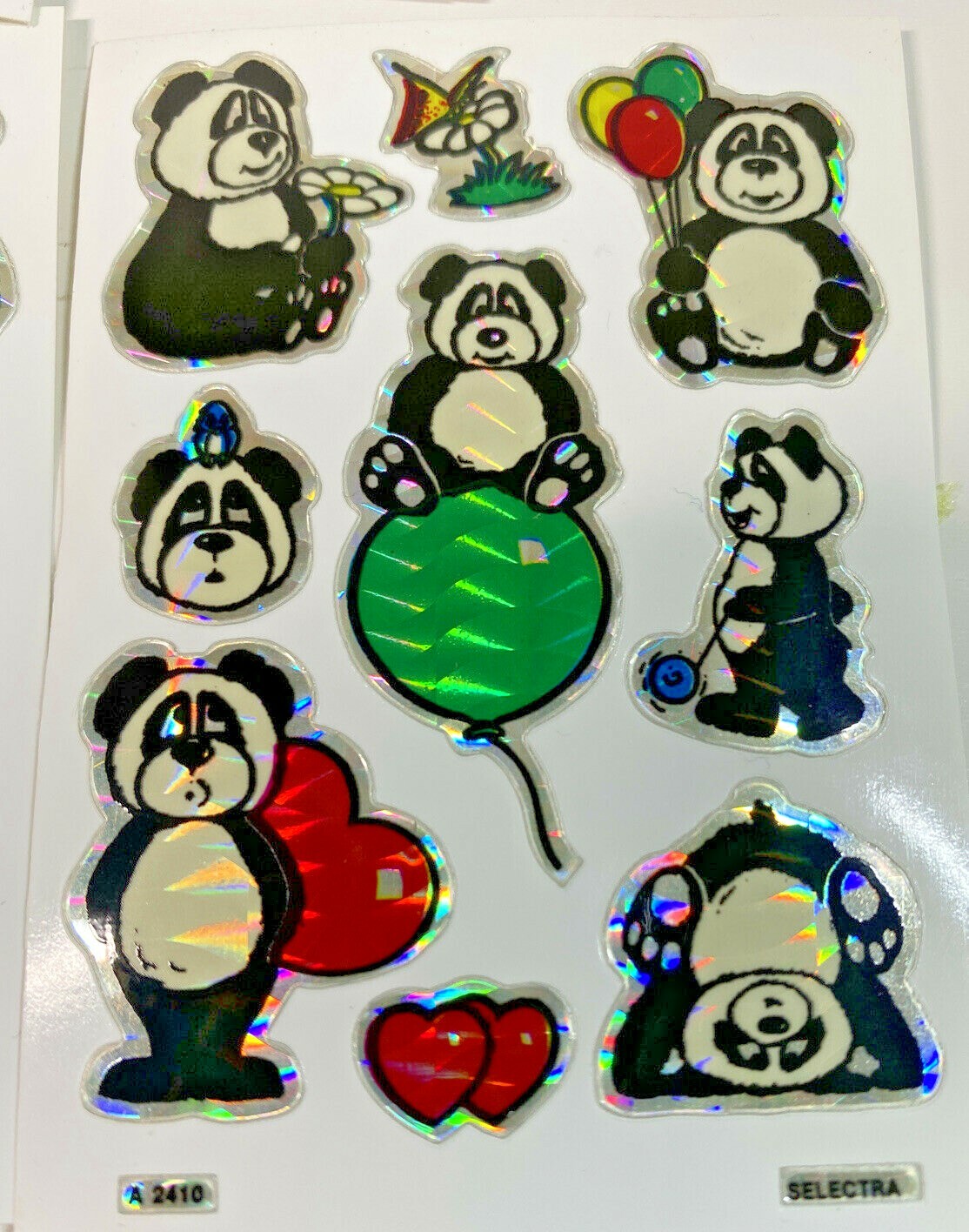 Vintage 1980’s Panda Prism Stickers 3.5 x 2.5″