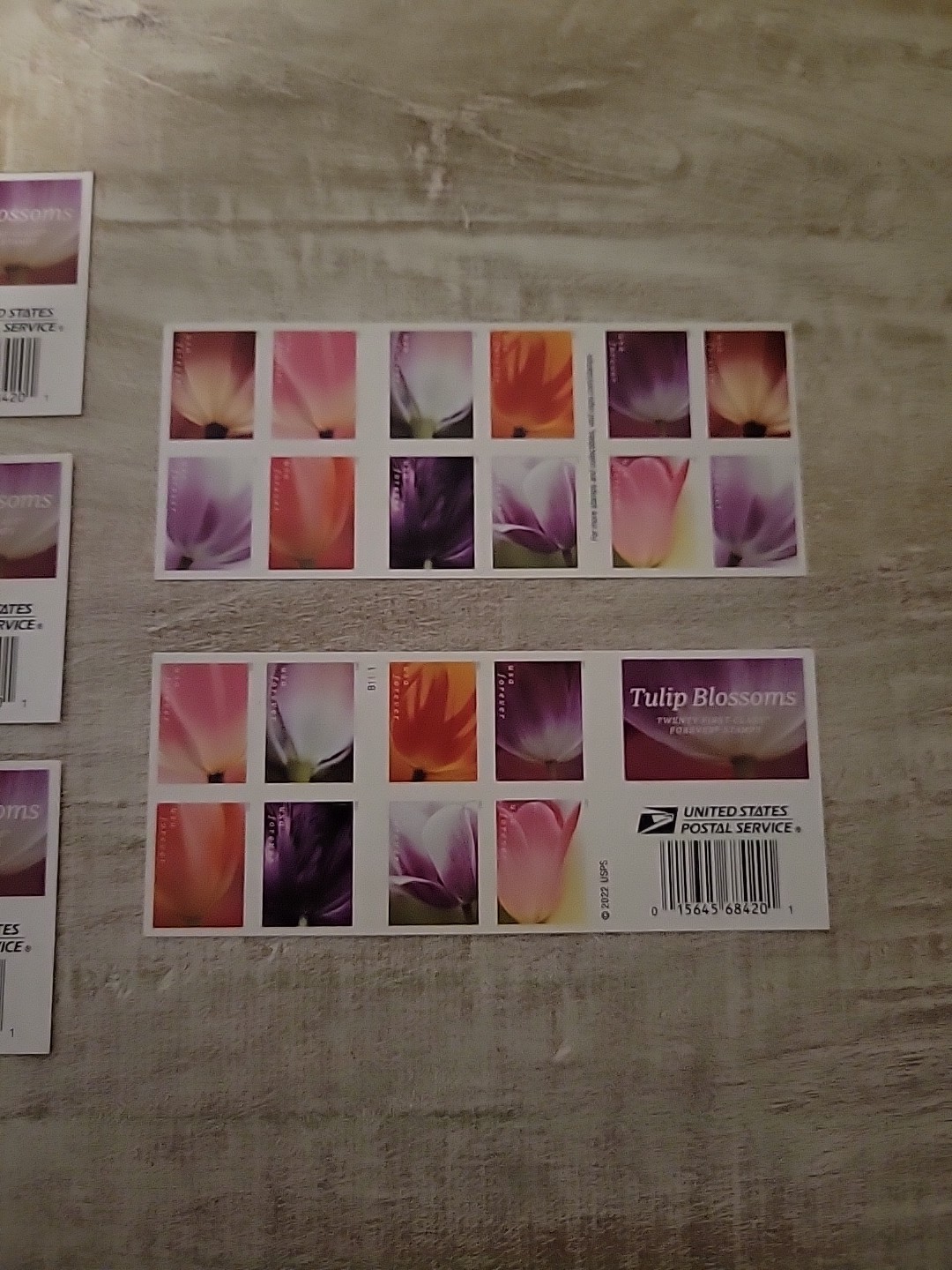 (5) Books of Tulip Design – 4ever S.T.A.M.P.S – 100 Pieces Total – Retail $ 78