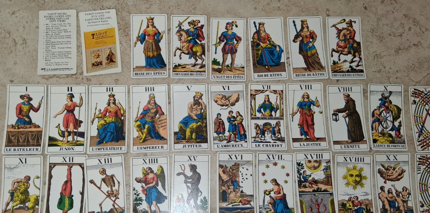 Vintage Tarot cards Occult 1970s 78 card Full Deck, great graphics spiritual