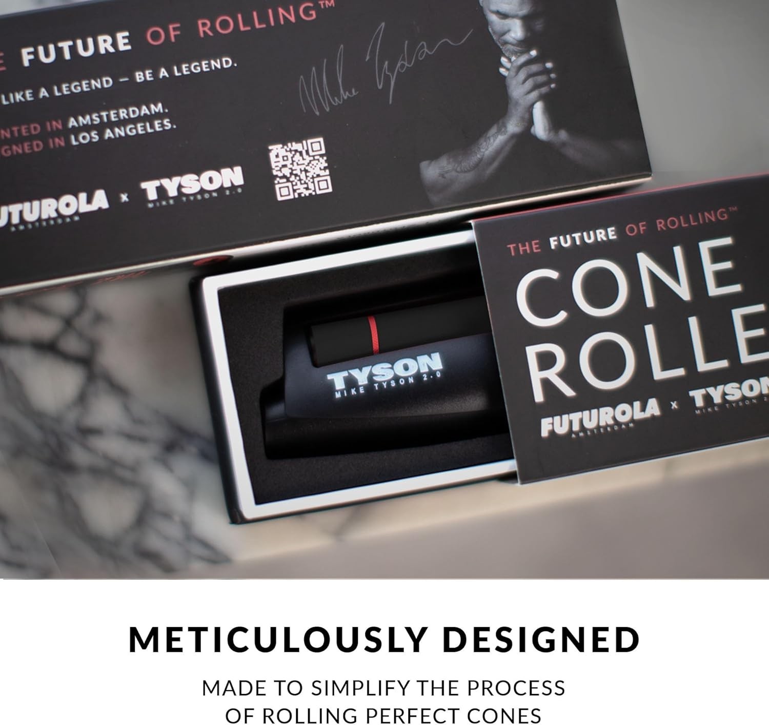 Tyson 2.0 x Futurola Cone Roller For Precise Rolling (Black Mat) – Black Mat