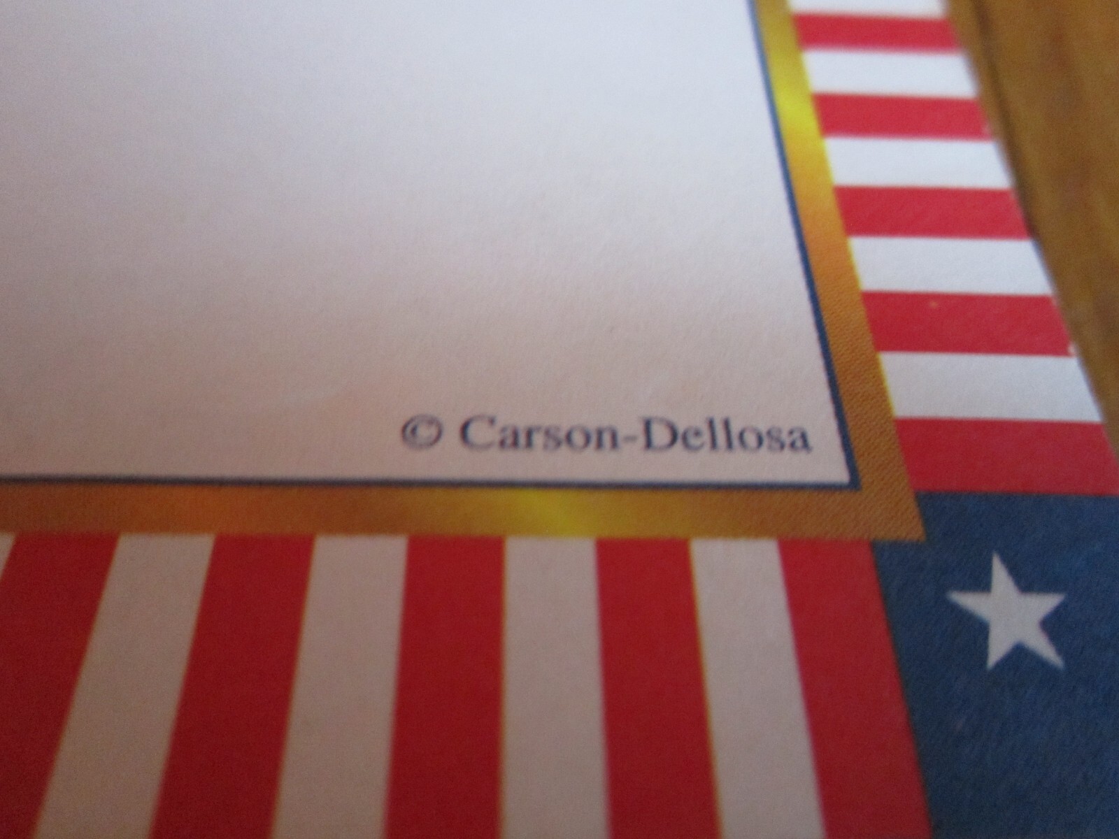 Carson Dellosa Stik-Withit Notelet Sticky Notes Patriotic Red White Blue Paper