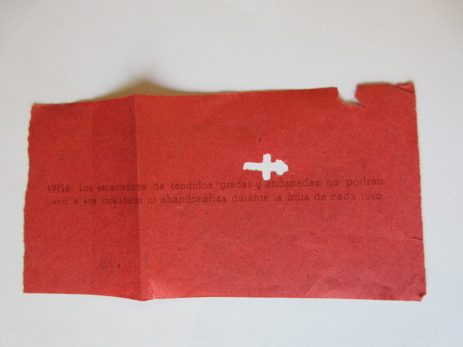 1966 BULLFIGHTING TICKET STUB BARCELONA SPAIN