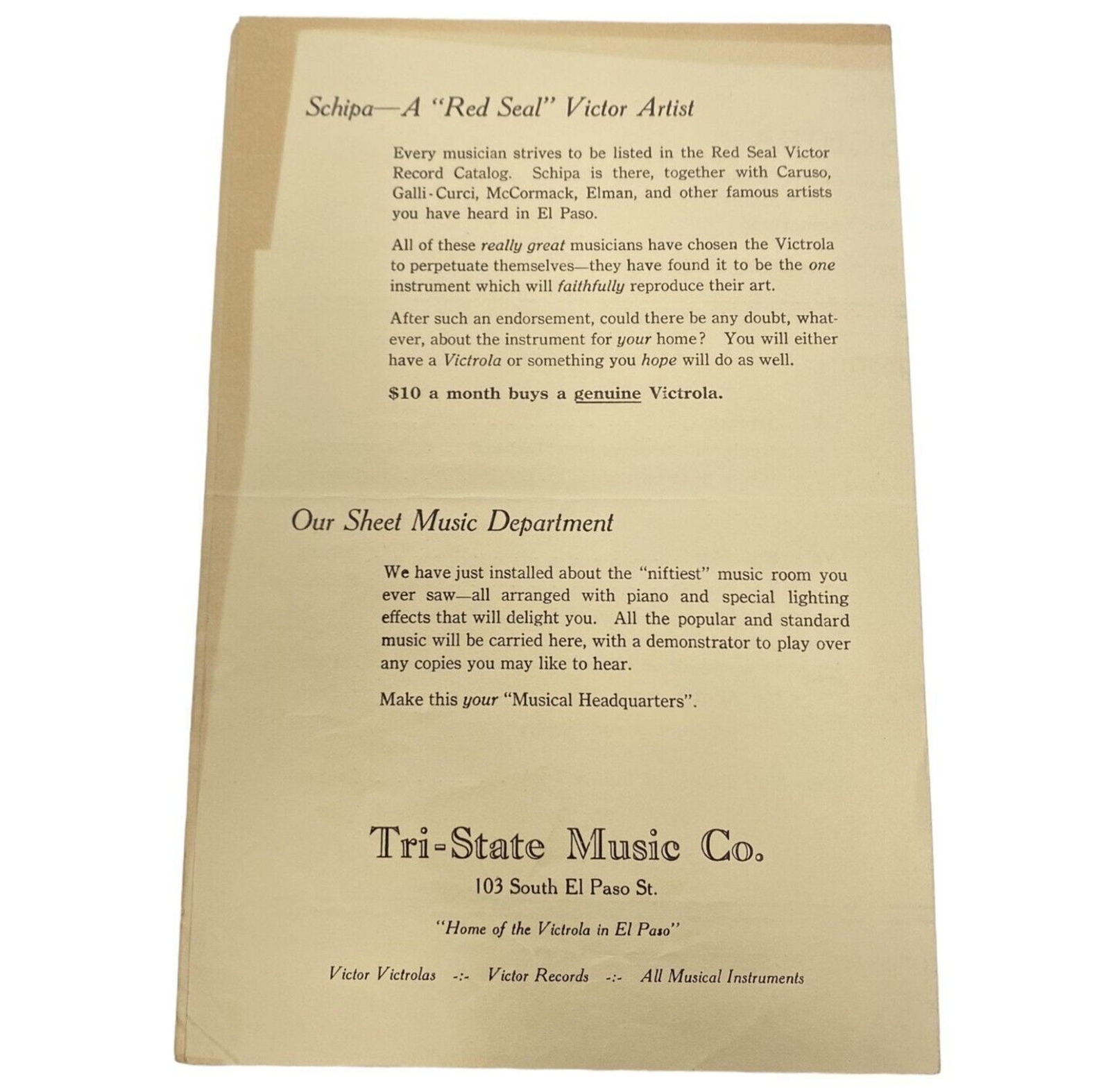 The De Reszke Singers The Fourth Philharmonic Concert Liberty Hall Feb 6 1925