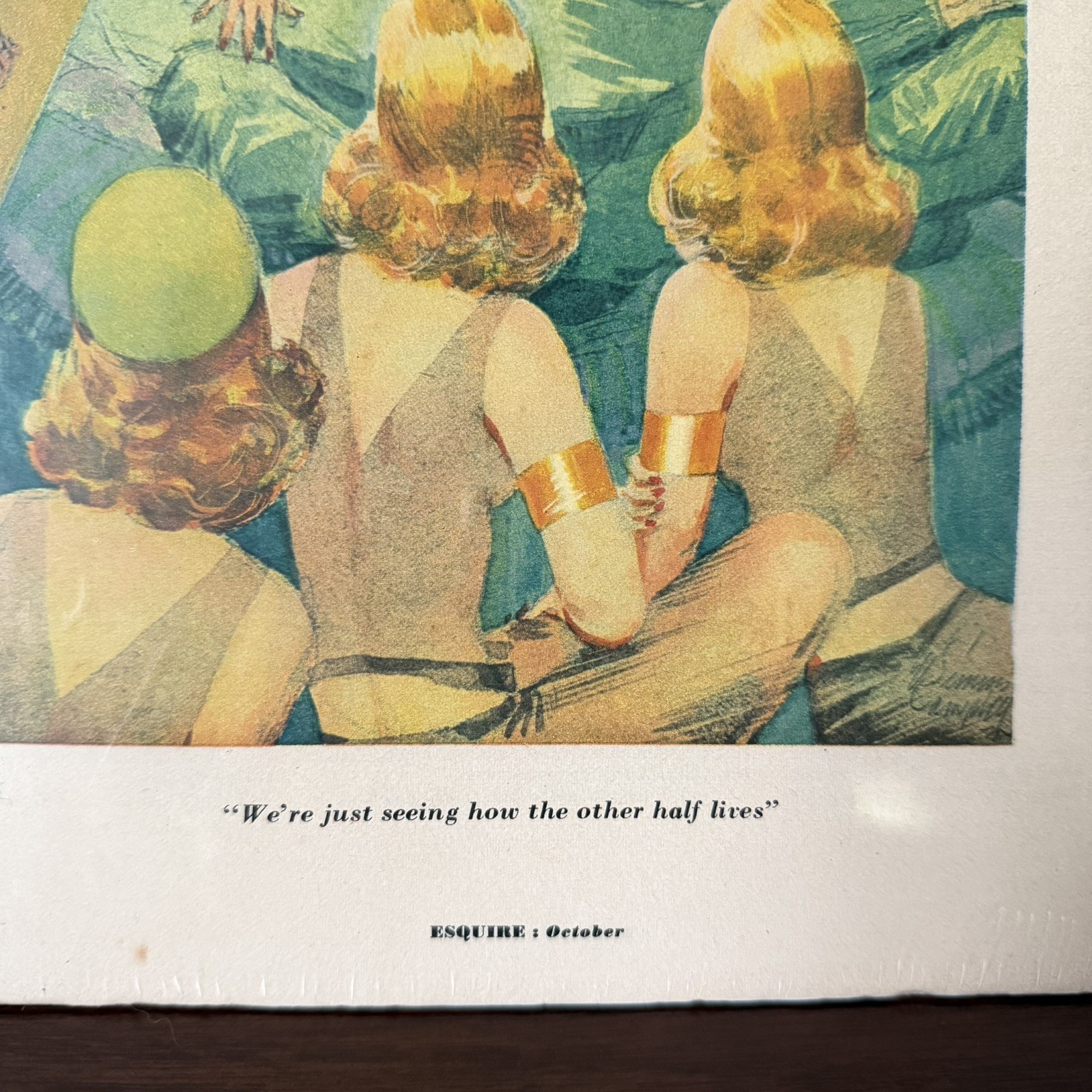 1950s Original Esquire Art October CARTOONS Were Just Seeing How The Other Half