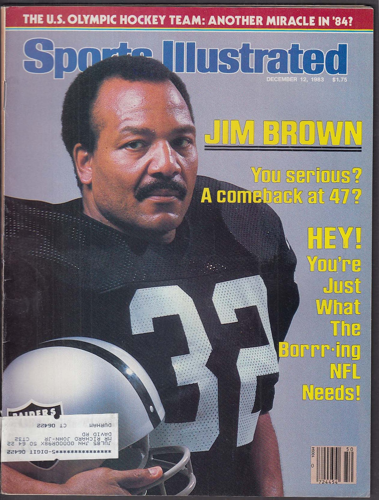 SPORTS ILLUSTRATED Jim Brown Pete Rozelle Jack Youngblood + 12/12 1983
