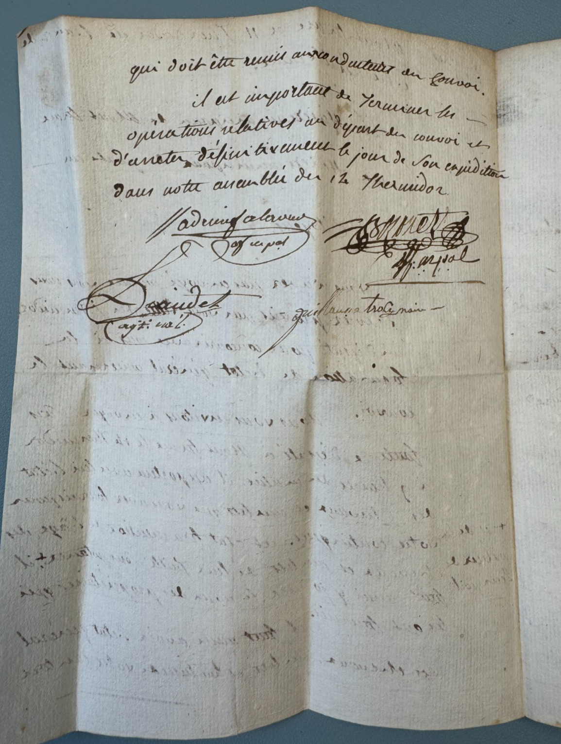 Lettre Revolution 11 Thermidor An II Montferme Pont d’Ain Chevaux 1794