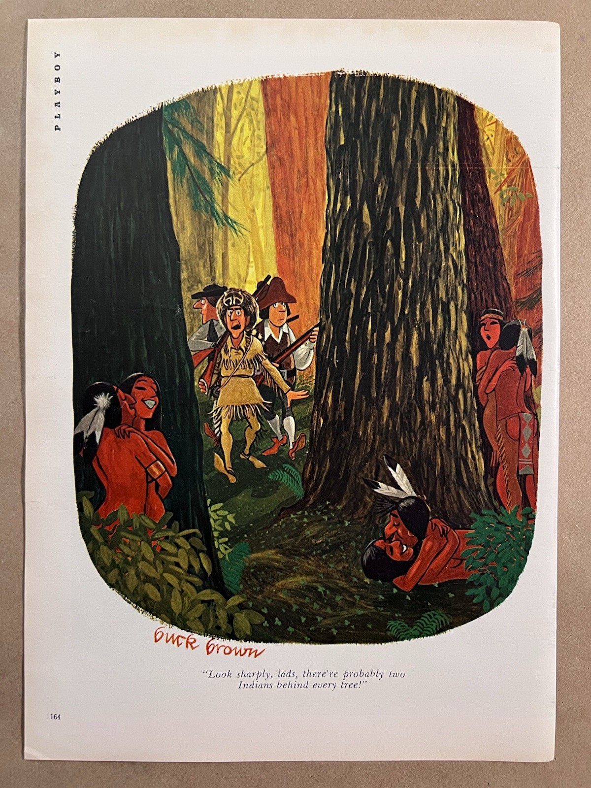 Vintage Playboy Magazine Adult Cartoon – Art by Buck Brown —1970s Thanksgiving