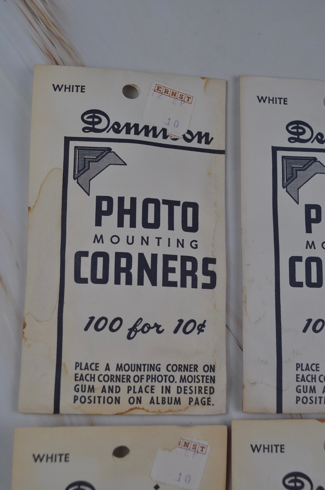 Vintage Dennison Photo Mounting Corners White Paper 400 Corners