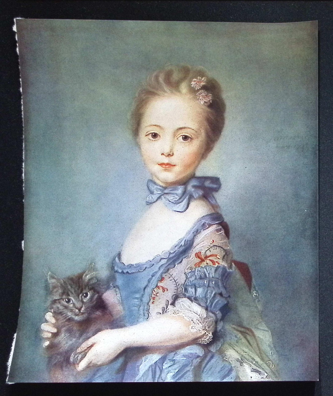The Girl with a Cat – Jean Baptiste Perronneau – National Gallery French School