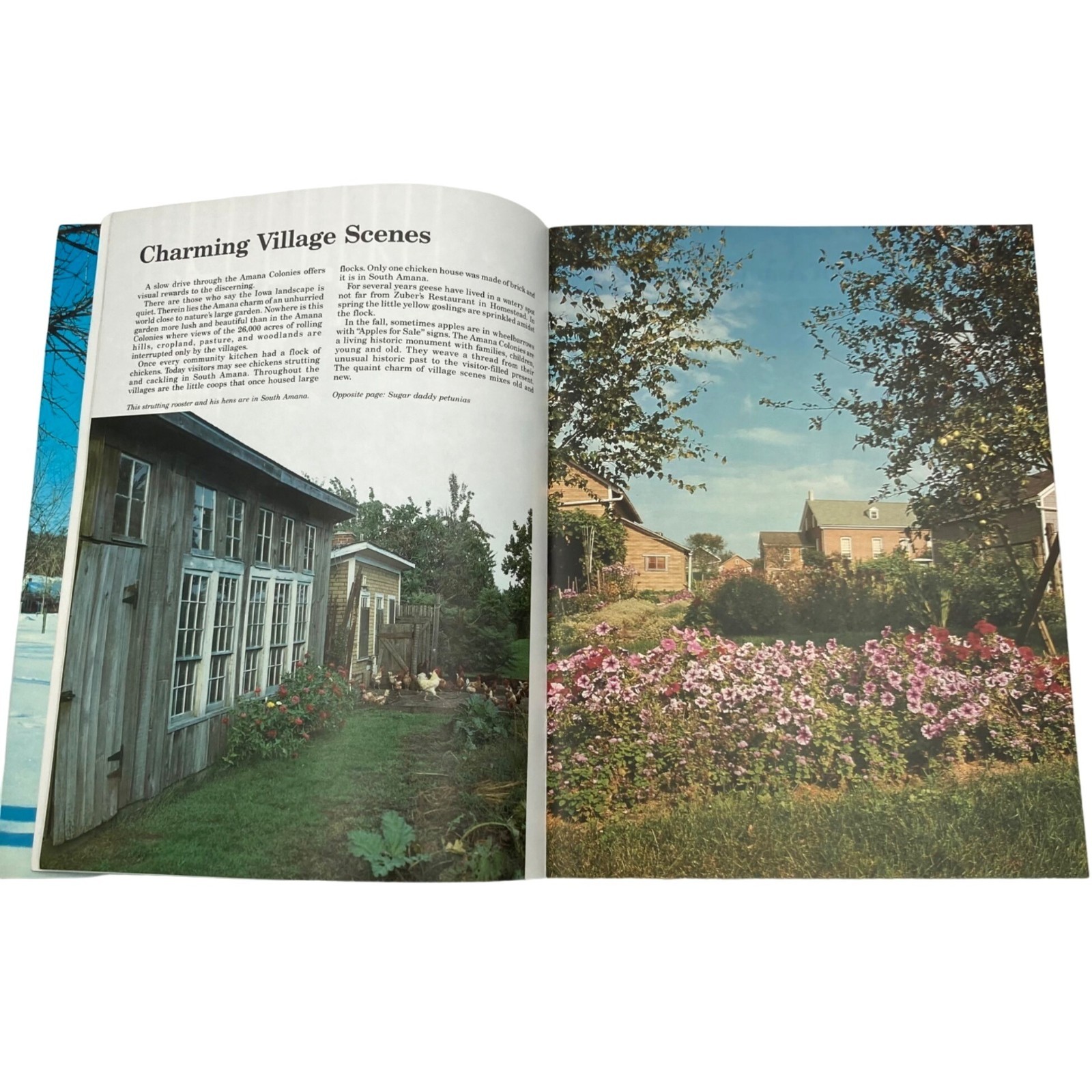 AMANA COLONIES Iowa Visitor’s Guide 1988 Vintage Travel Brochure Map History