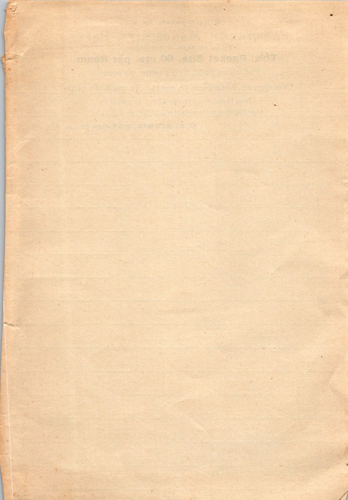 C B Merwin Sample Sheet 1890s Parchment Manuscript Paper New York City