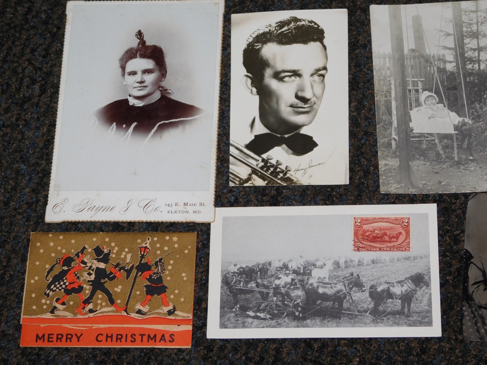 VINTAGE OLD PAPER 15 PIECE LOT ADVERTISING POSTCARDS PHOTOS ETC