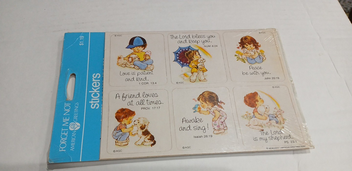 Vintage 1980s Religious Sticker Packs American Greetings RediStix Nativity Lot