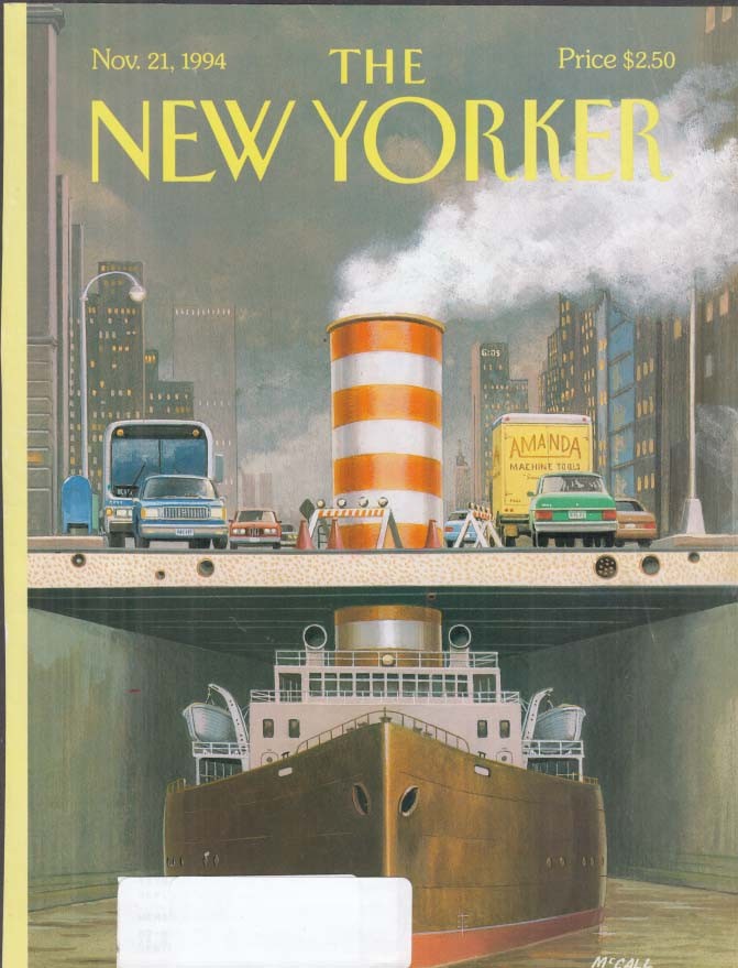 New Yorker cover McCall subway tugboat 11/21 1994