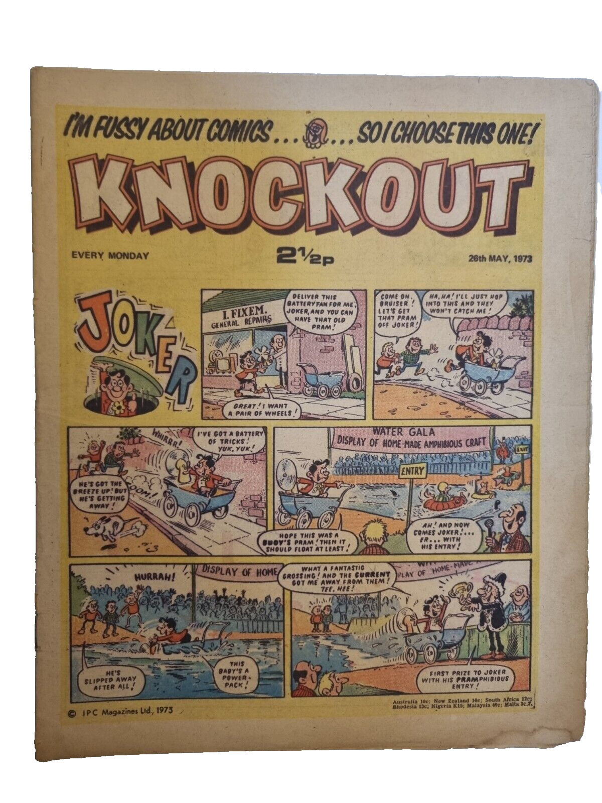 Knockout Comic IPC Magazines British Weekly Comic 26th May 1973