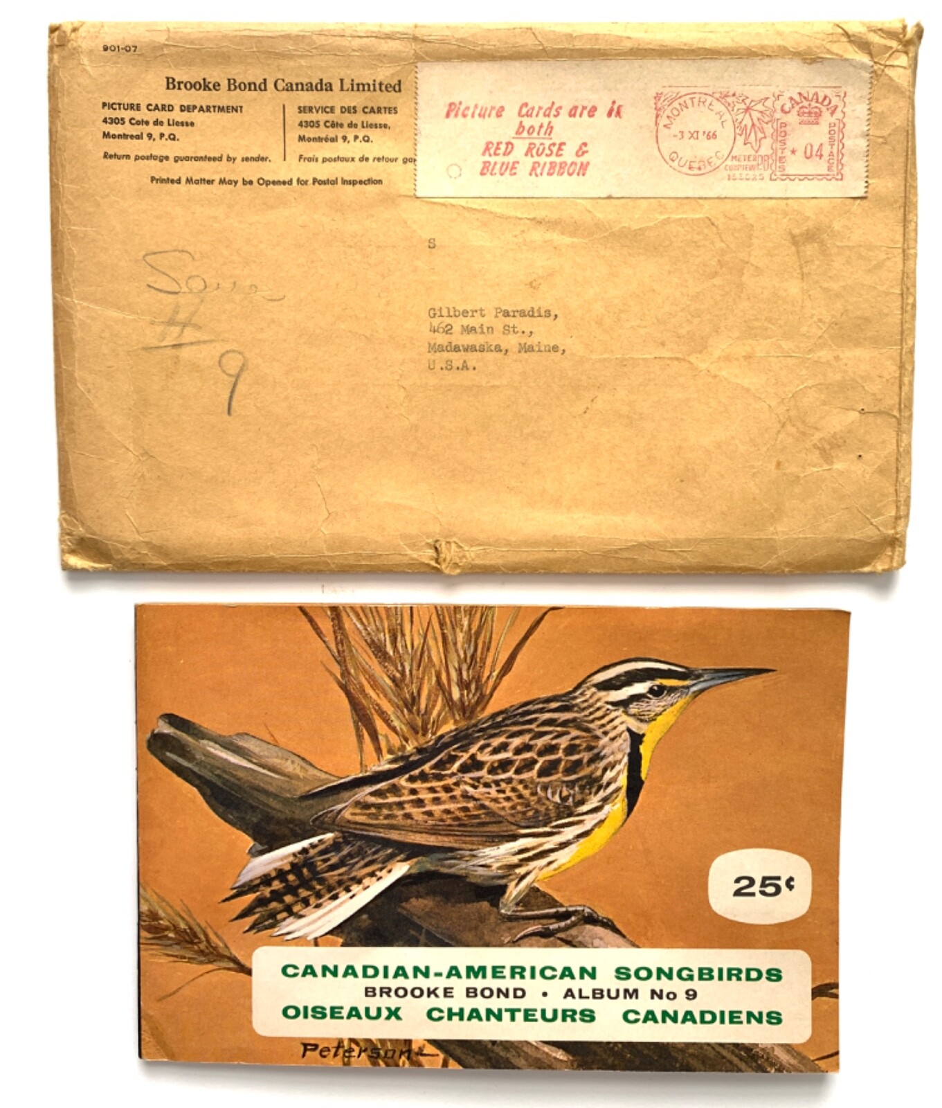 Canadian-American Songbirds Booklet Album #9, Birds, Songbirds, Brooke Bond 1966
