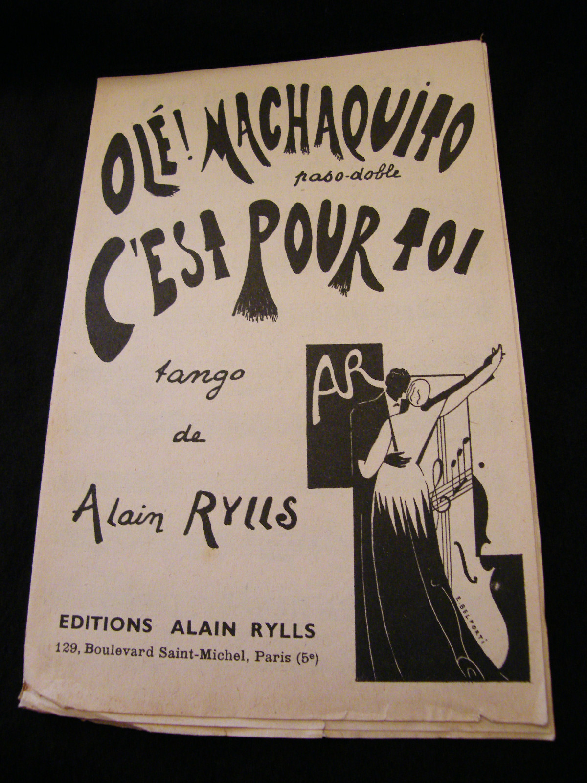 Accordion Sheet Music Olé! Machaquito C’est pour toi Alain Rylls