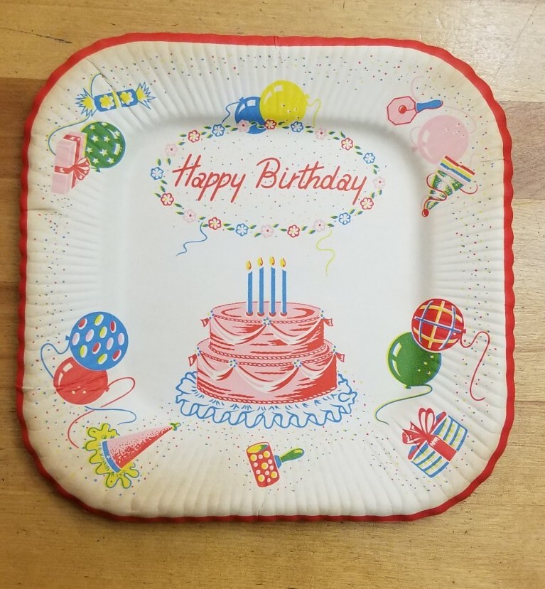 8 Reed? 1940’s-1950’s *HAPPY BIRTHDAY PAPER PLATES*