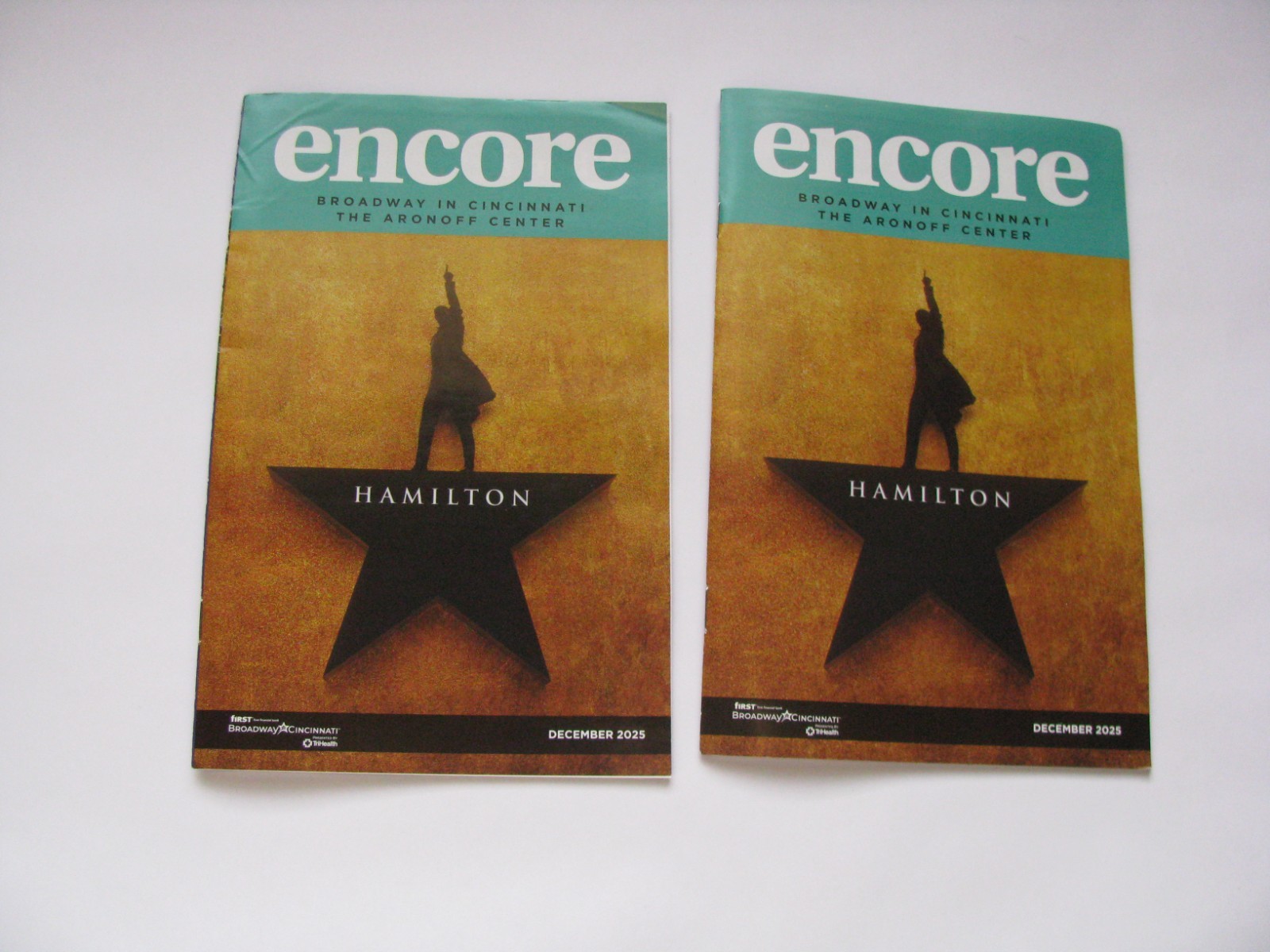 2025 Hamilton Musical Broadway in Cincinnati Ohio Aronoff Center Encore Program