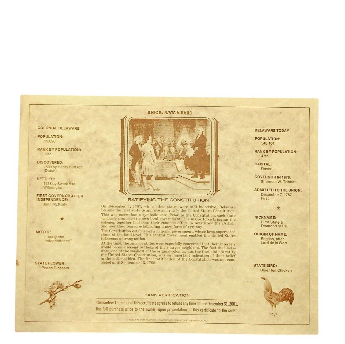 2-American Revolution Bicentennial $1 Commemorative Collectible Note 1776 Replic