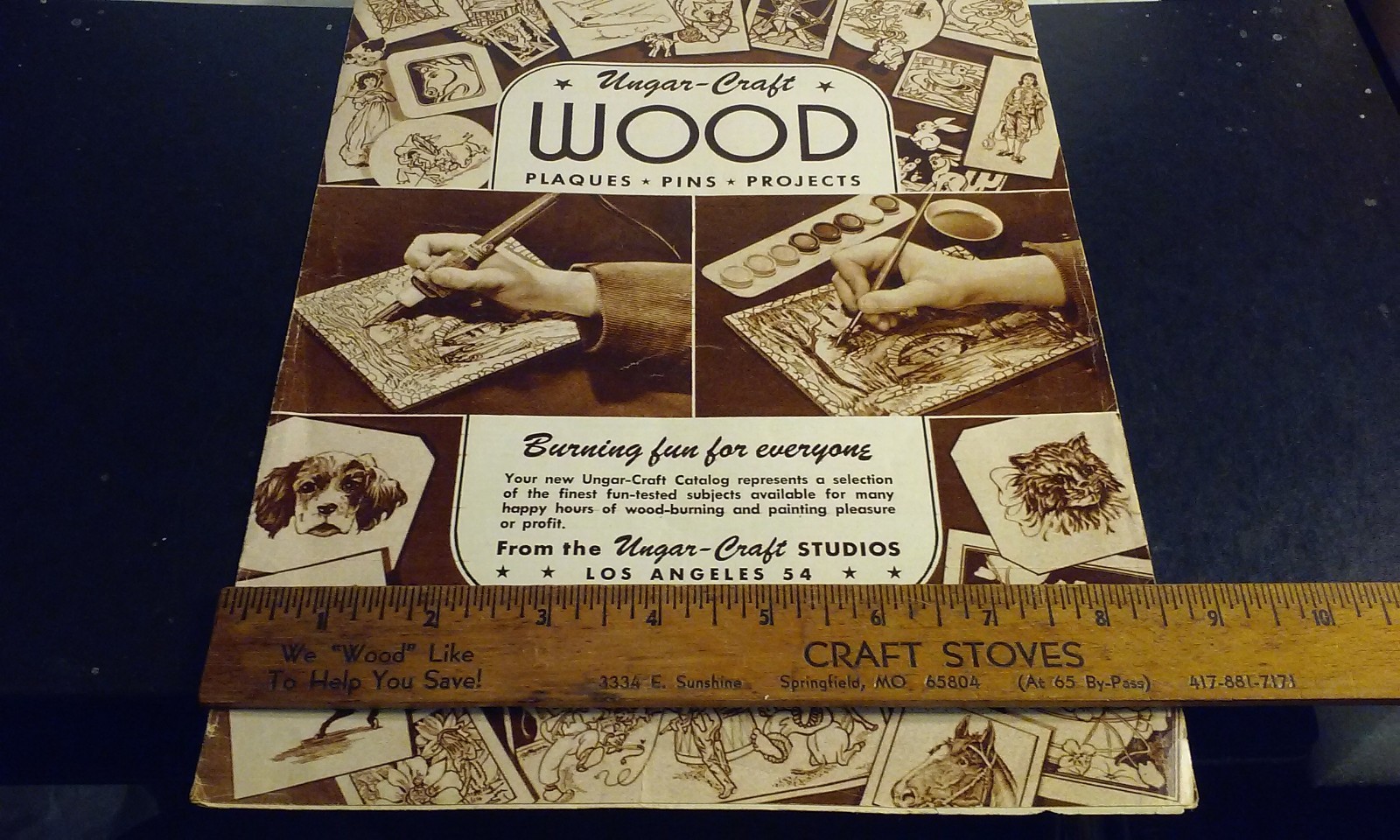 Vintage Ungar-craft Studios Catalog Brochure Plaques Pins Projects Wood Burning